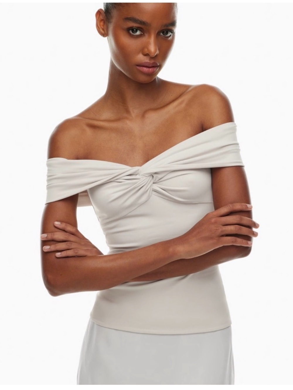 Aritzia original contour twist off-shoulder top